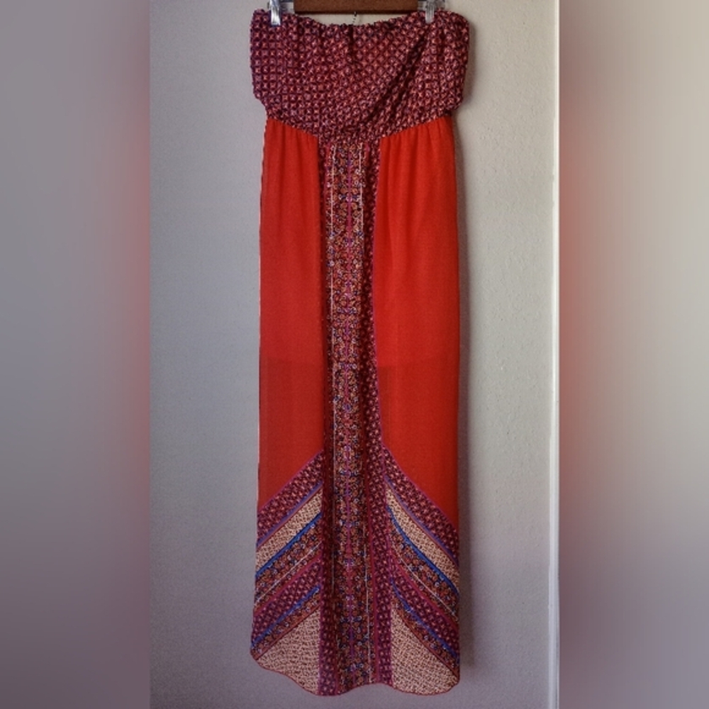 Daytrip Red Women's Maxi A-Line Dress Size L